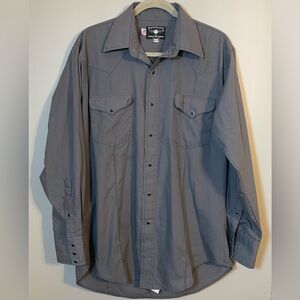 Flying R Ranchwear Gray Button-Up Shirt Classic Fit